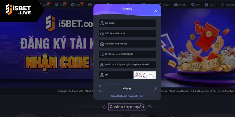 Cách tạo tài khoản I5bet chỉ vài bước